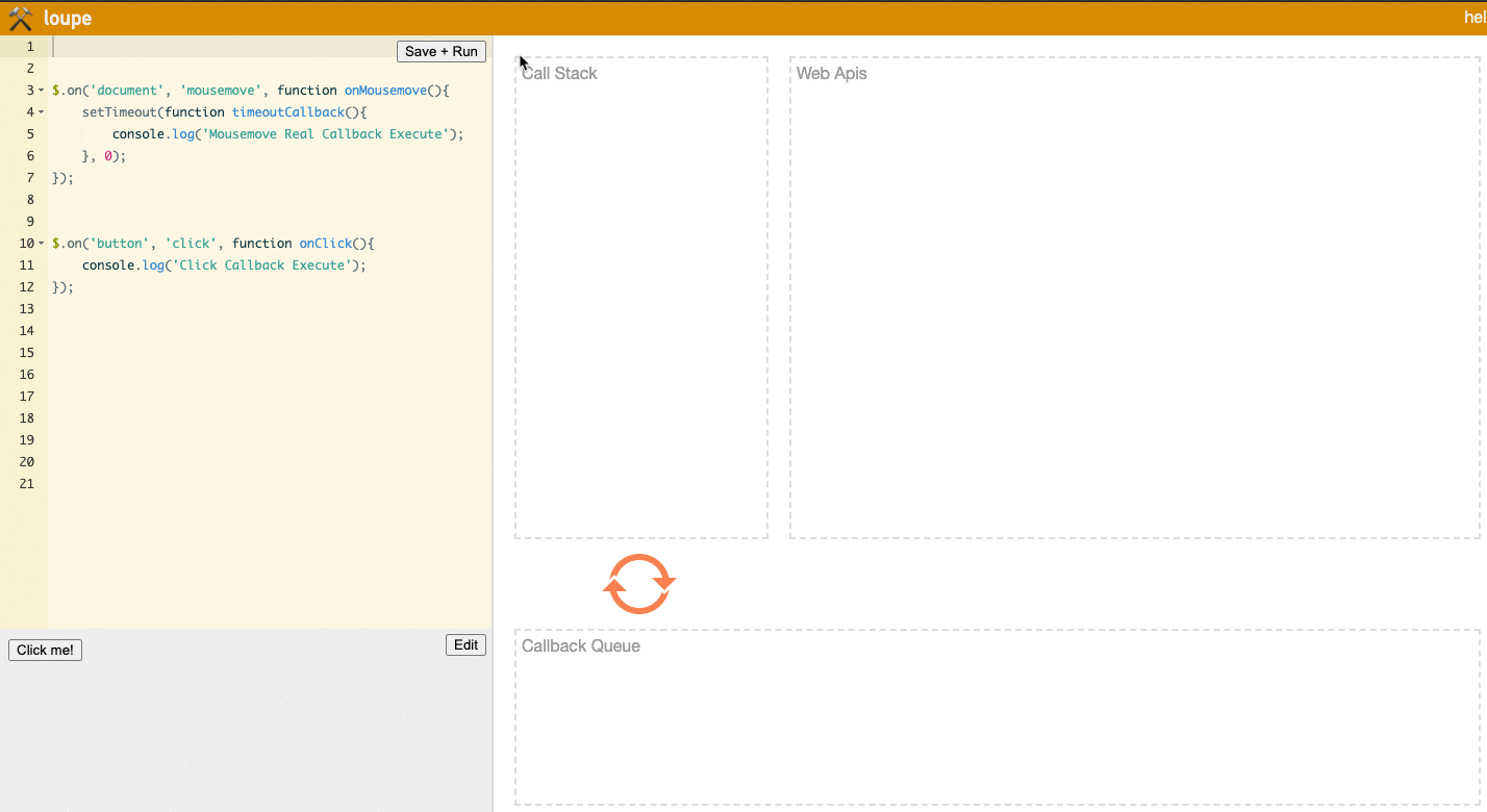 onMousemove with setTimeout on Loupe